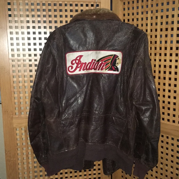 Original WWII Brown Leather Bomber Jacket - Picture 2 of 9